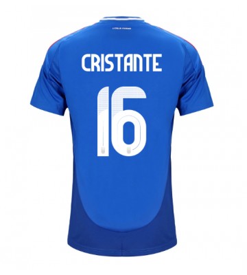 Italien Bryan Cristante #16 Hjemmebanetrøje EM 2024 Kort ærmer